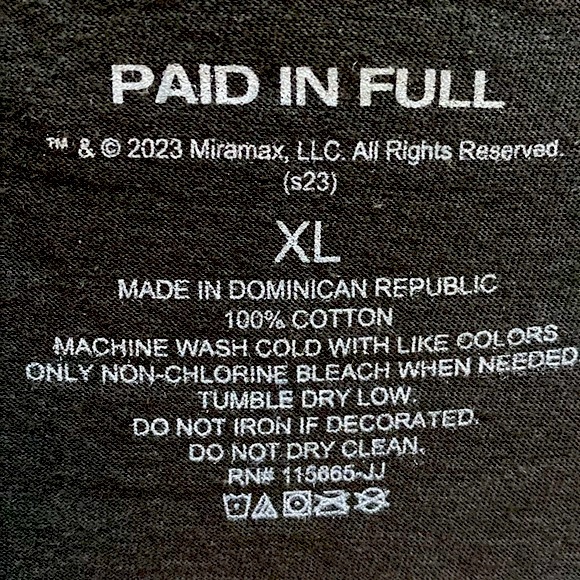 Ace Boogie Paid In Full Graphic T-Shirt - Size Extra Large XL - NWT - Picture 3 of 3